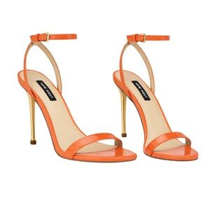 Nine West Reina Ankle Strap Sandals – Size 9 – Orange Heels